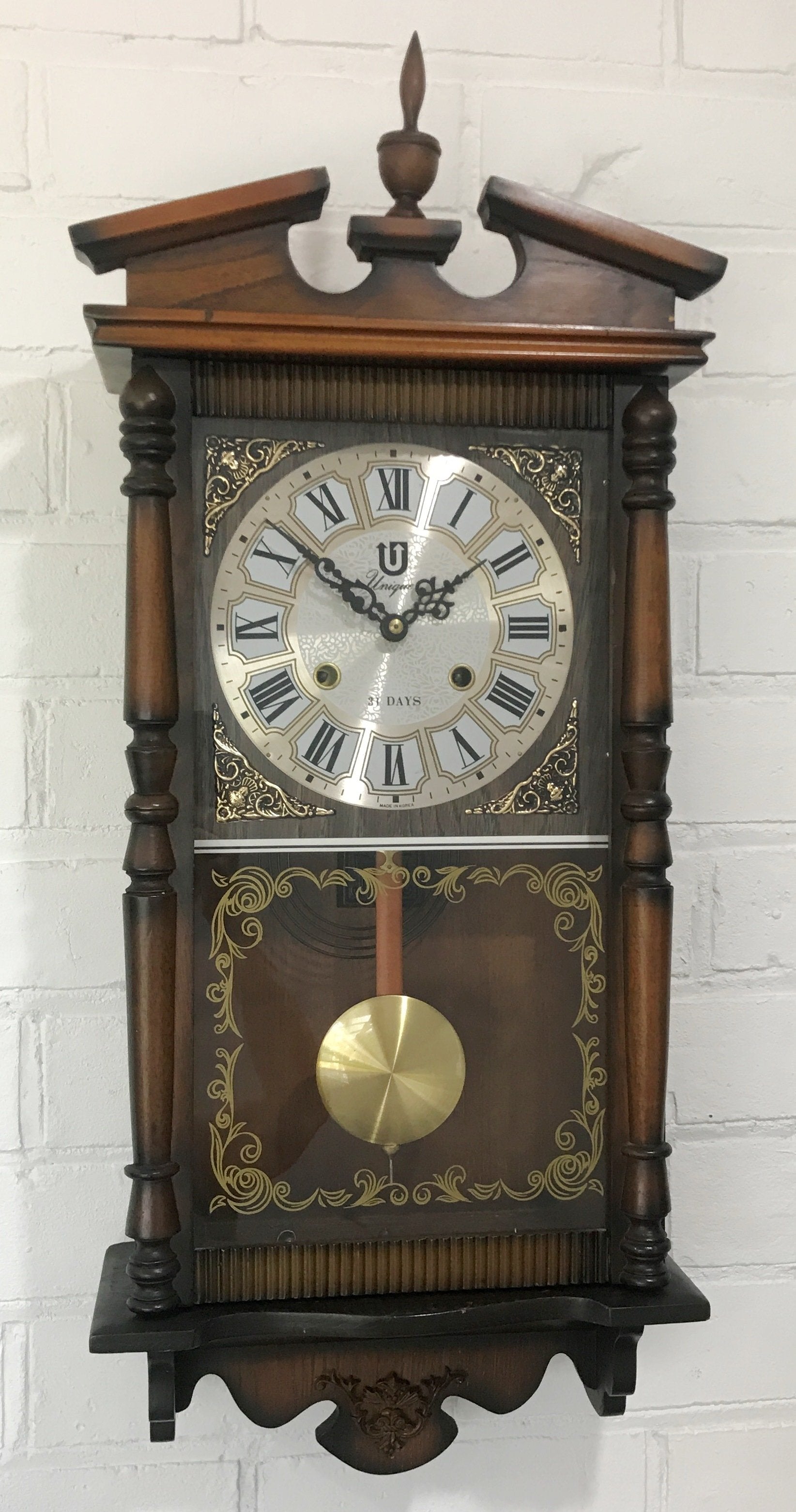 Vintage Unique Chime 31 Day Wall Clock | eXibit collection