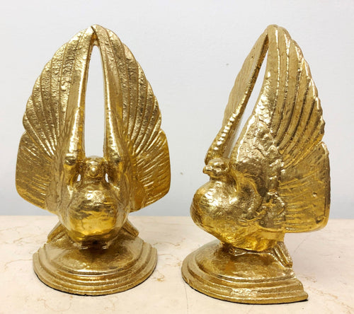 Vintage Original Birds Cast Iron DOVE Bookends | Adelaide Clocks
