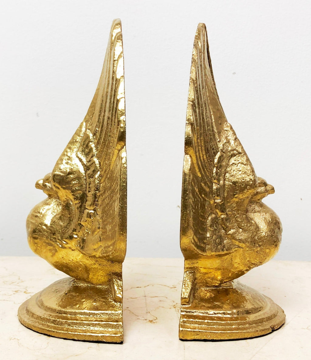Vintage Original Birds Cast Iron DOVE Bookends | Adelaide Clocks