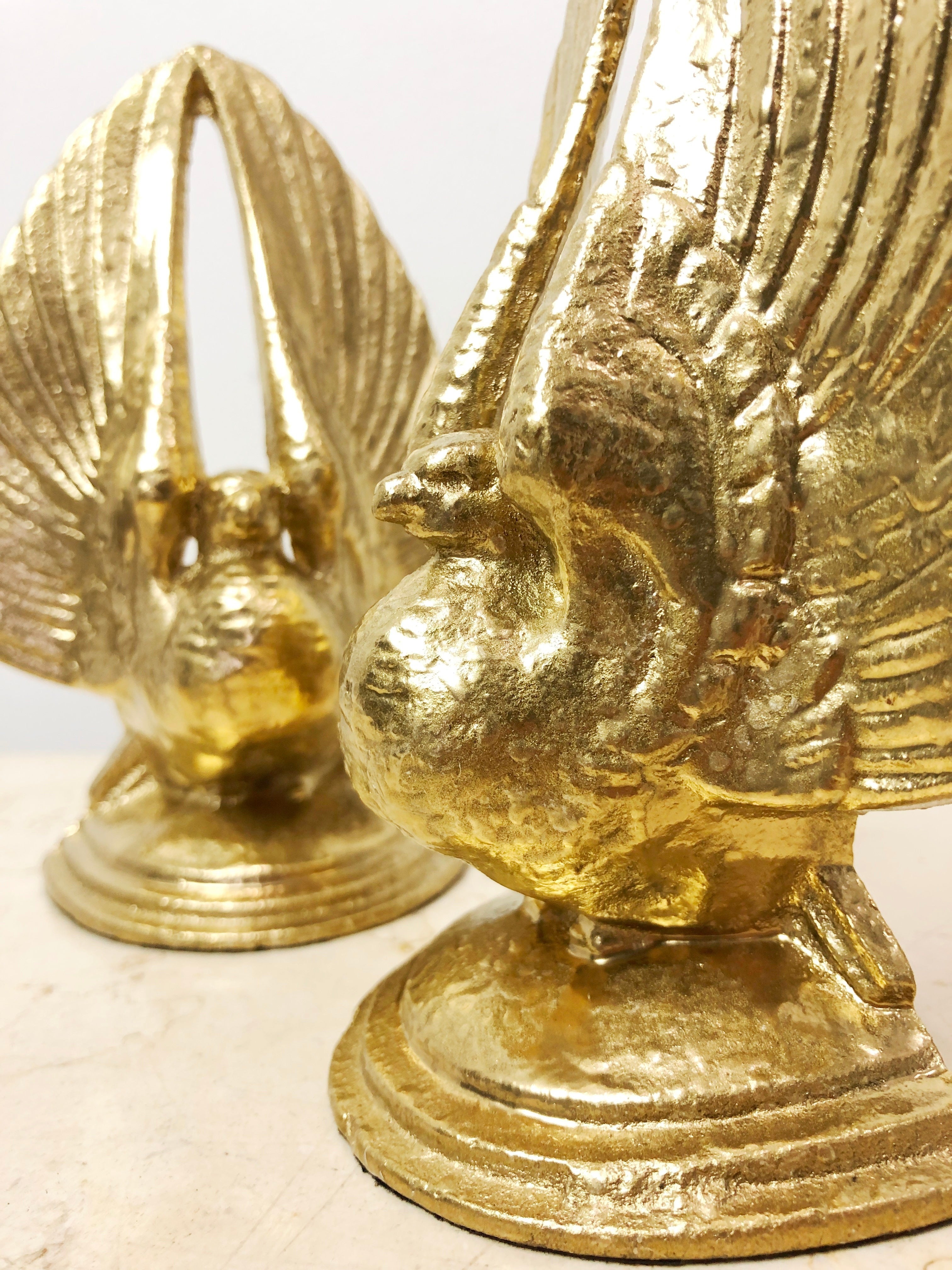 Vintage Original Birds Cast Iron DOVE Bookends | eXibit collection