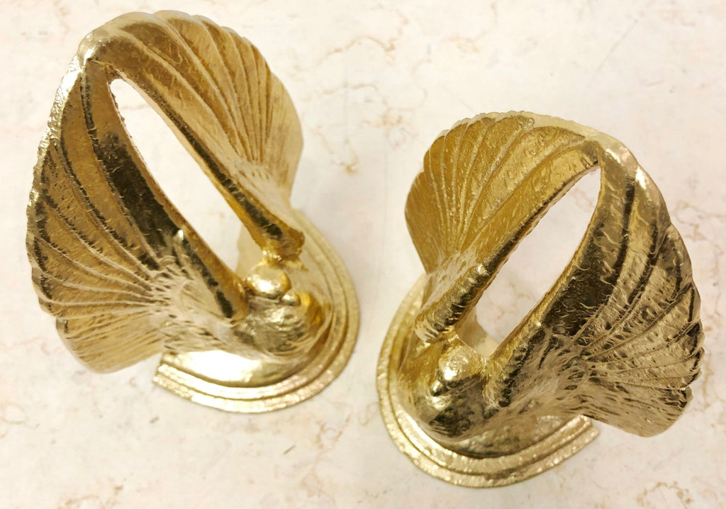Vintage Original Birds Cast Iron DOVE Bookends | Adelaide Clocks