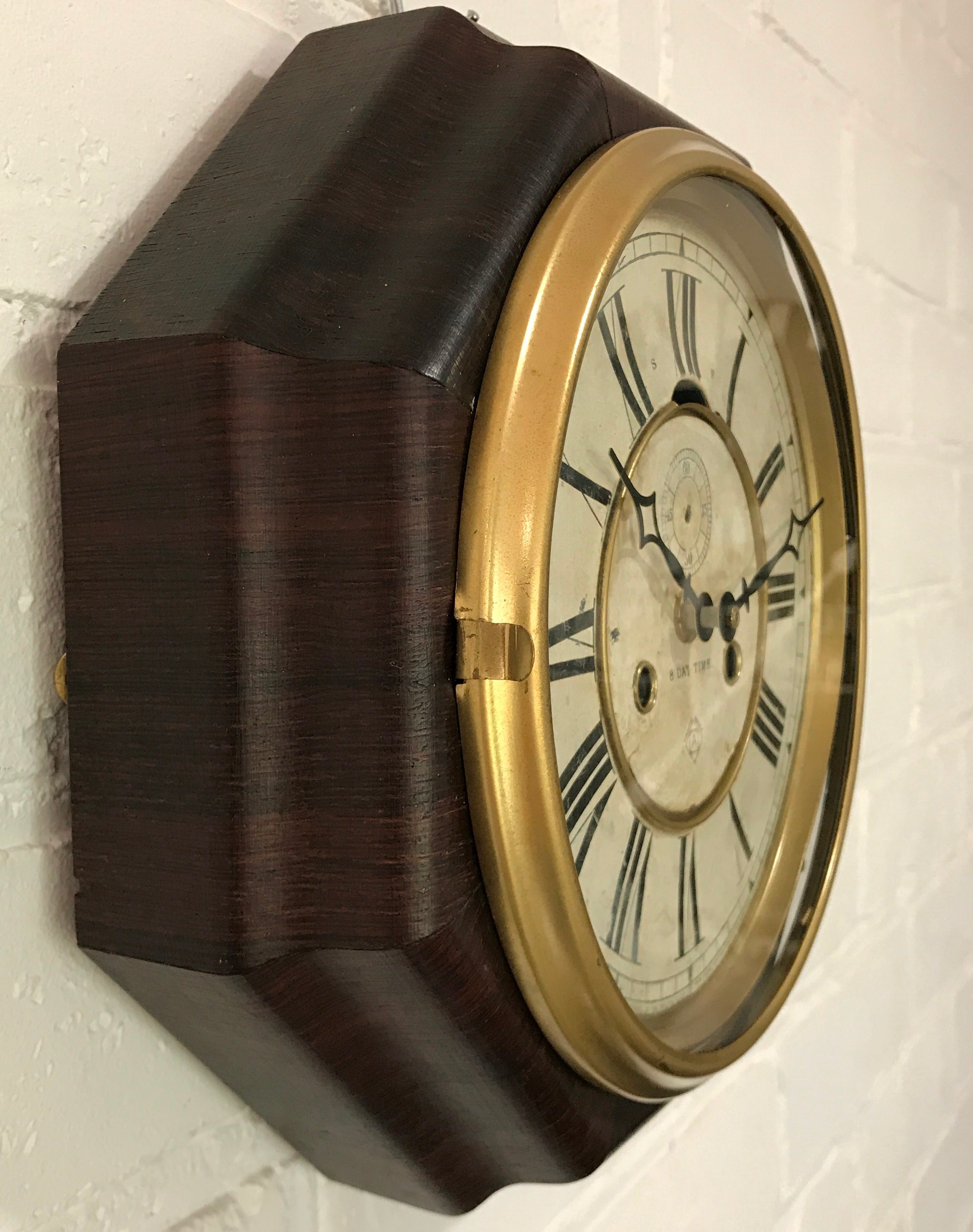 Antique Ansonia Octagon Wall Clock | eXibit collection