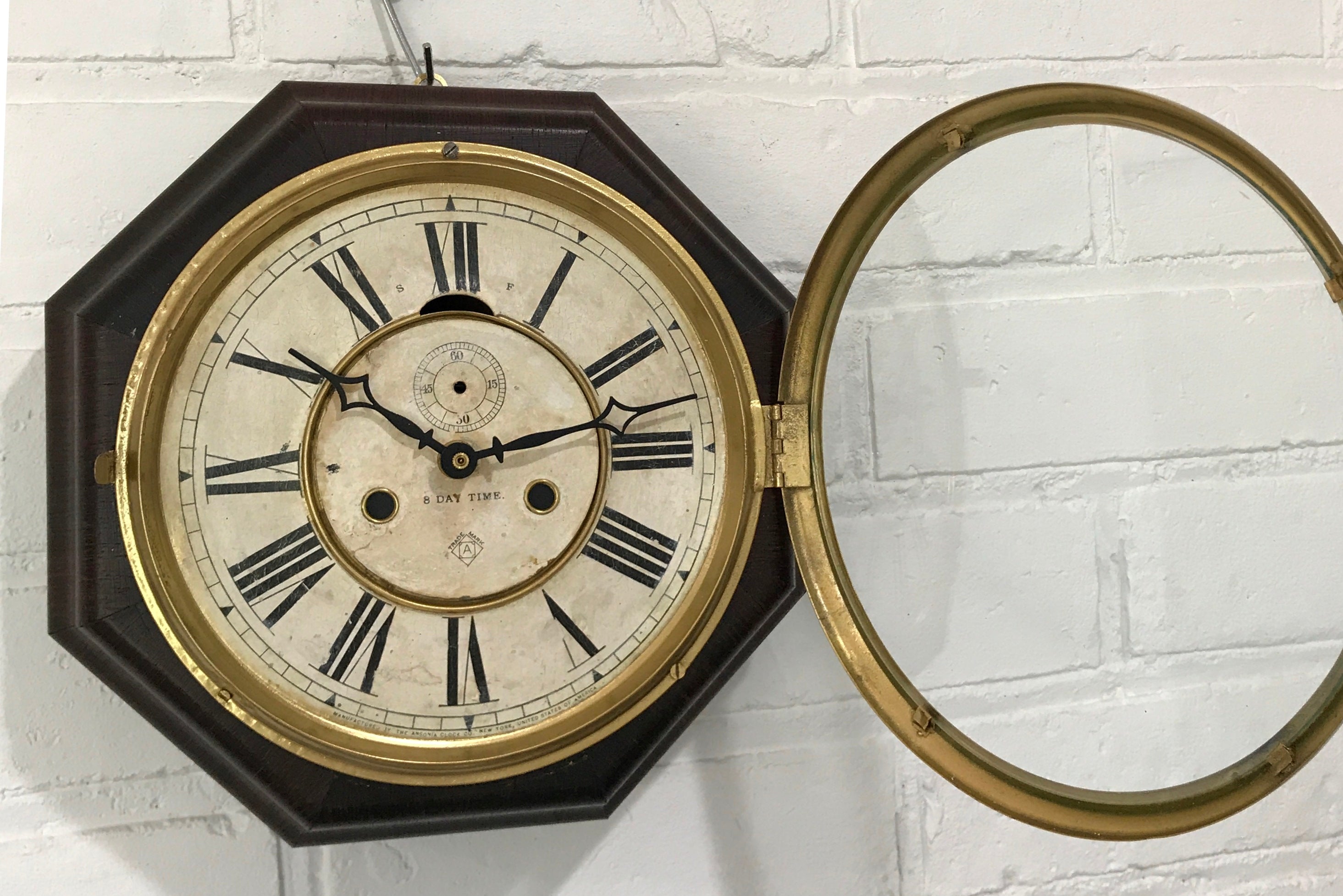 Antique Ansonia Octagon Wall Clock | eXibit collection