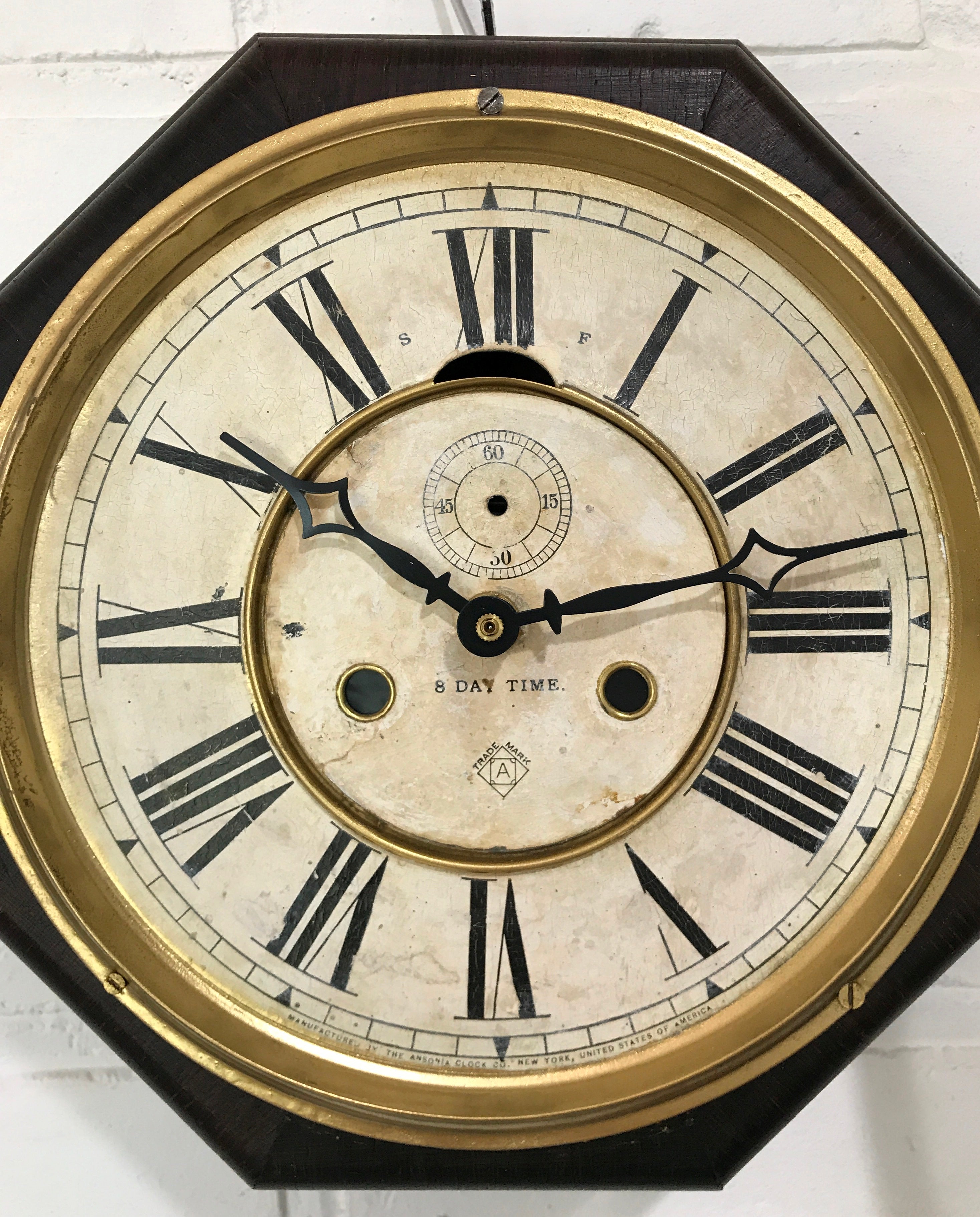 Antique Ansonia Octagon Wall Clock | eXibit collection