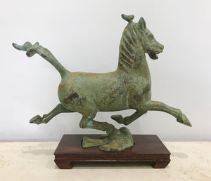 Bronze Flying Horse On Swallow