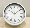 Alarm Desk Clock Modern Round Quartz | Adelaide Clocks