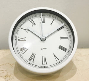 Modern Round Quartz Desk Clock with Alarm | eXibit collection