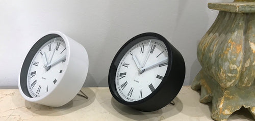 Alarm Desk Clock Modern Round Quartz | Adelaide Clocks