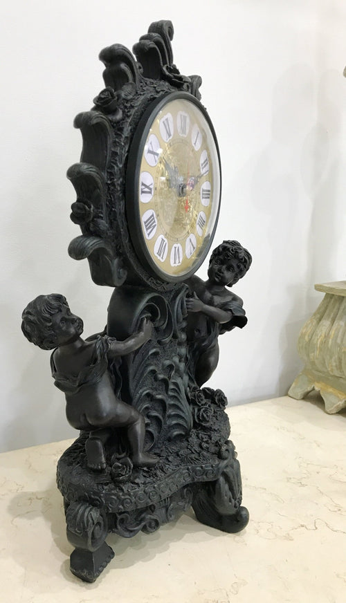 Vintage Baroque Style Quartz Mantel Clock | Adelaide Clocks