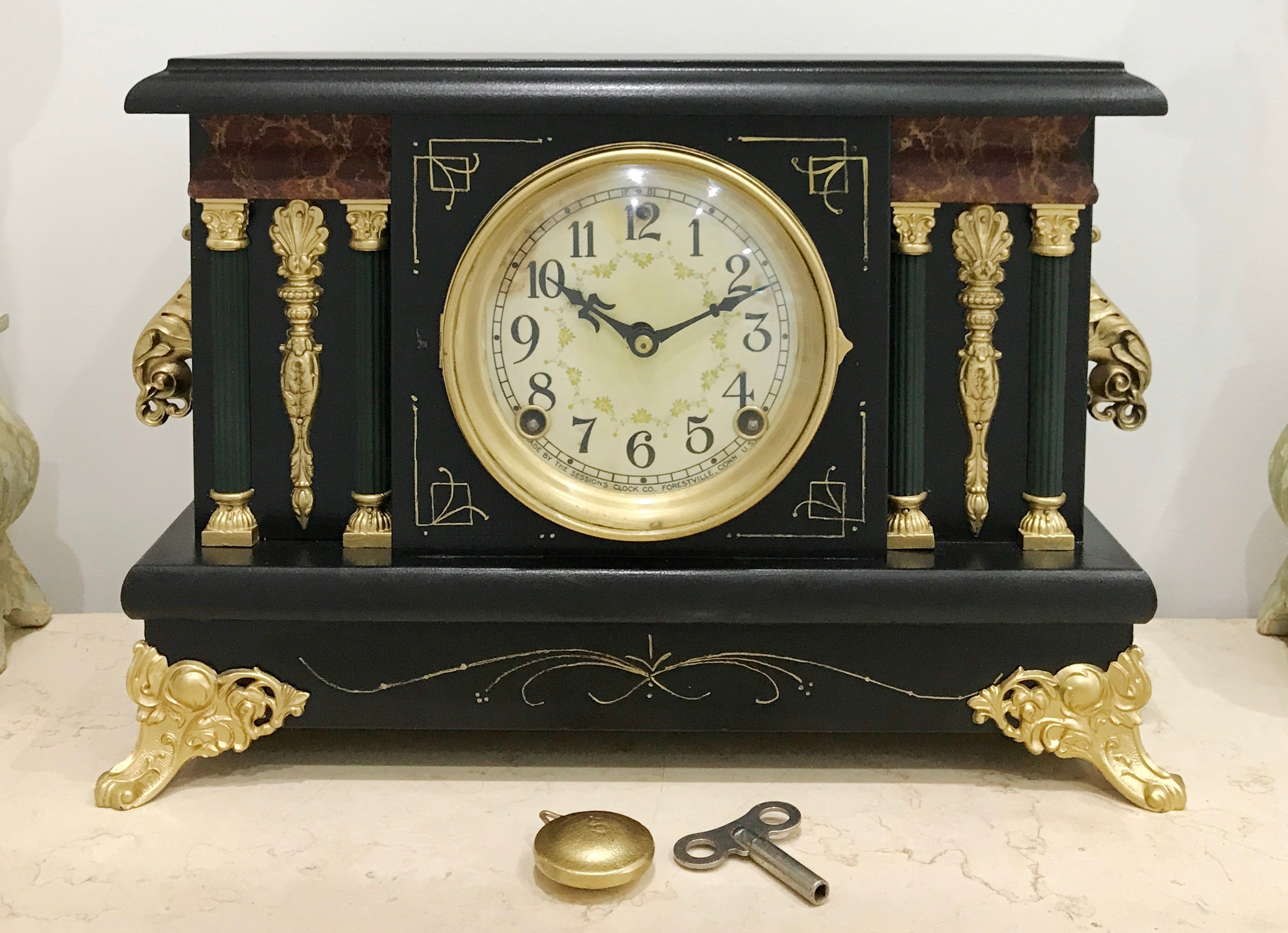 Antique Sessions Mantel Clock | eXibit collection