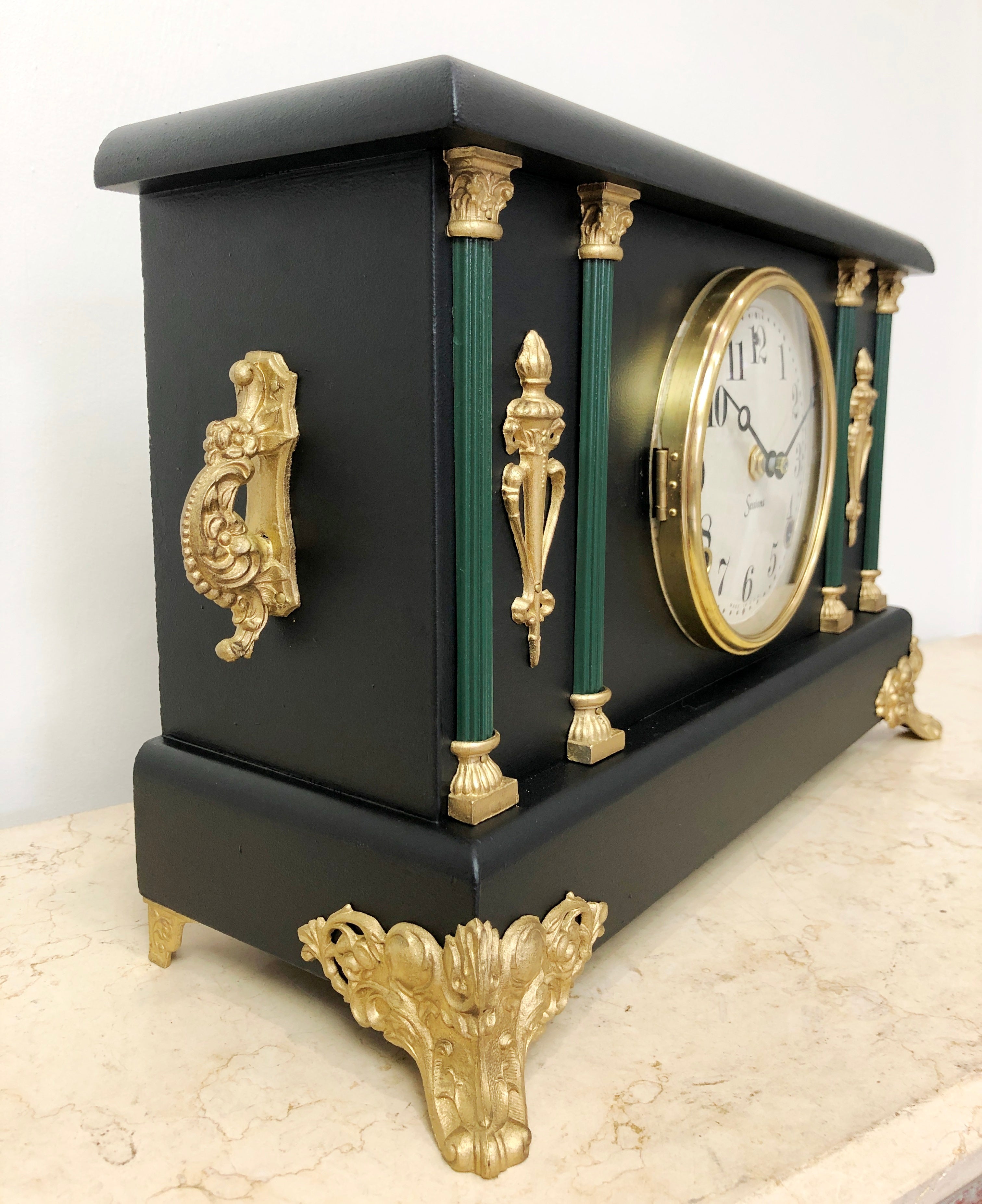 Antique Sessions Battery Mantel Clock | eXibit collection