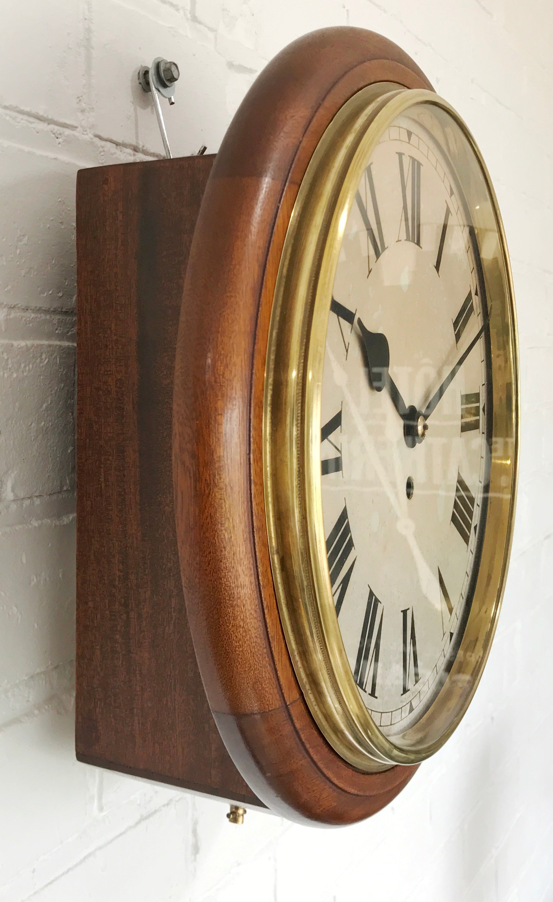 Antique Fusee Station Round Wall Clock | eXibit collection