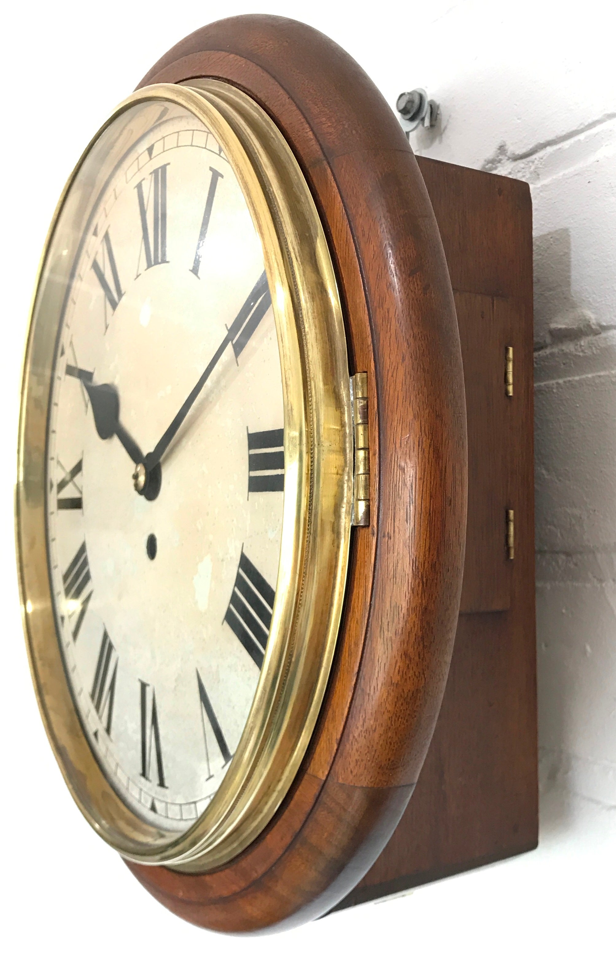 Antique Fusee Station Round Wall Clock | eXibit collection