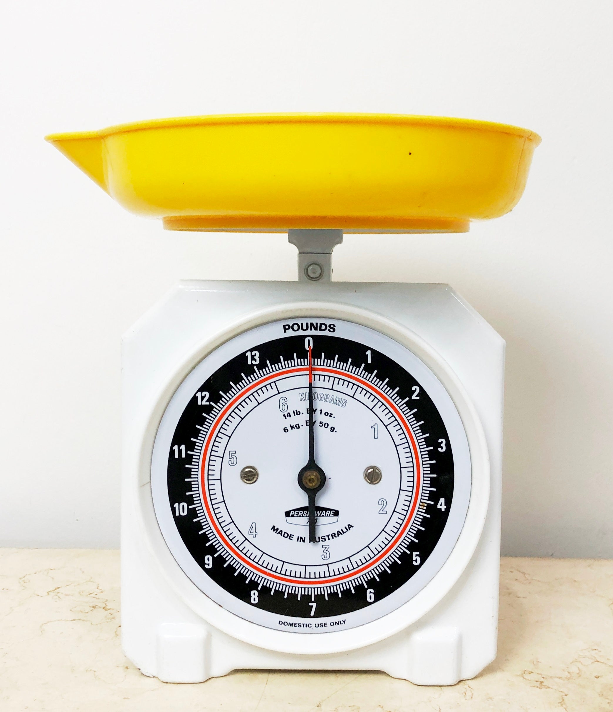 Original Vintage Persinware Metal Kitchen Scale | eXibit collection