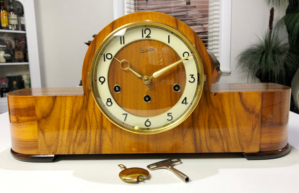 Vintage UNICORN F.H.S. Westminster Hammer Chime Mantel Clock | eXibit collection