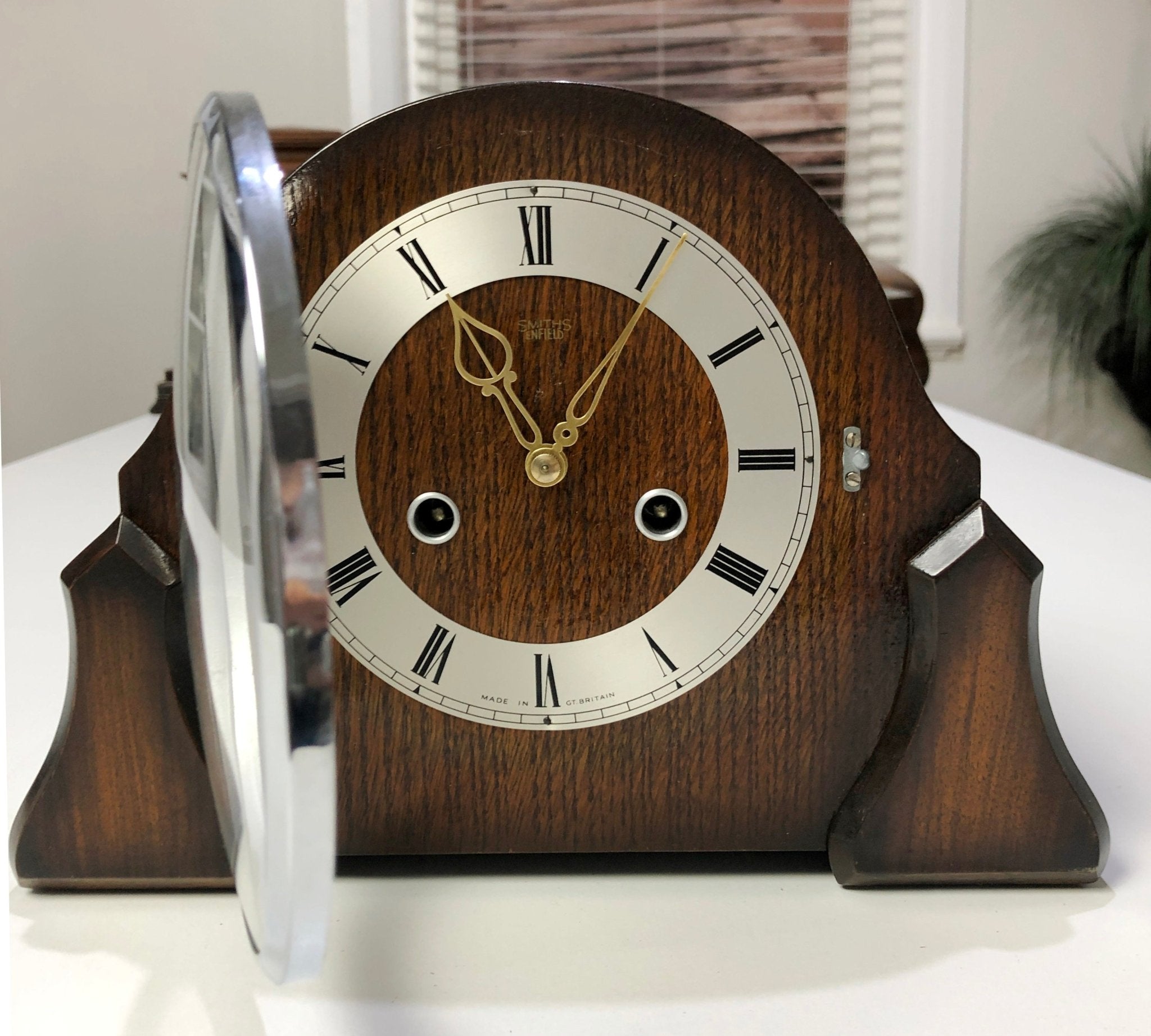 Enfield Clock Collection Vintage Smiths Enfield Art Deco Hammer Chime Mantel Clock | Adelaide Clocks