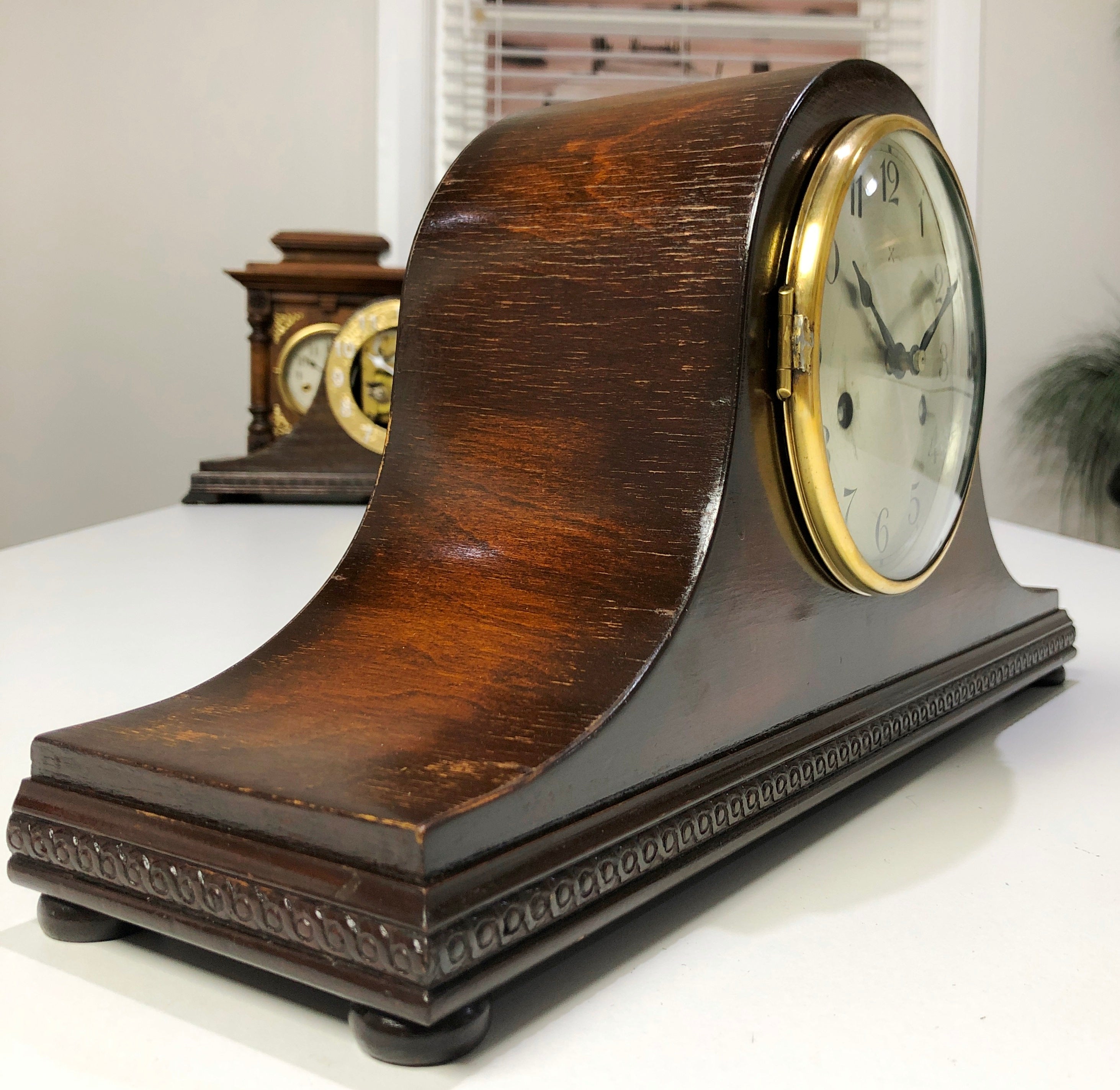 Vintage HAC Hammer on Coil Chime Mantel Clock | eXibit collection