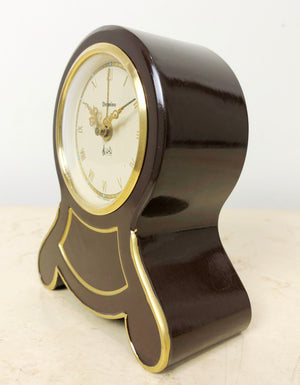 Vintage DOMINO Alarm Musical Melody Mantel Desk Clock | eXibit collection