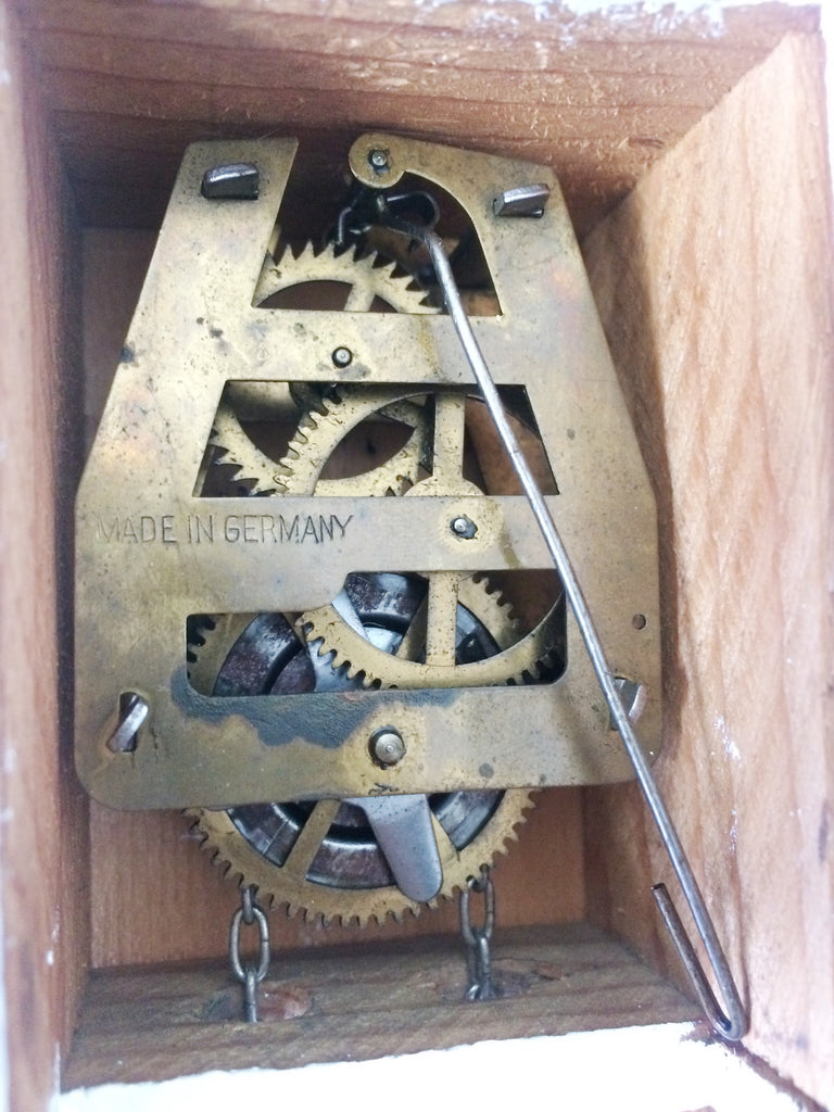 Vintage White Cuckoo Clock Adelaide Clocks