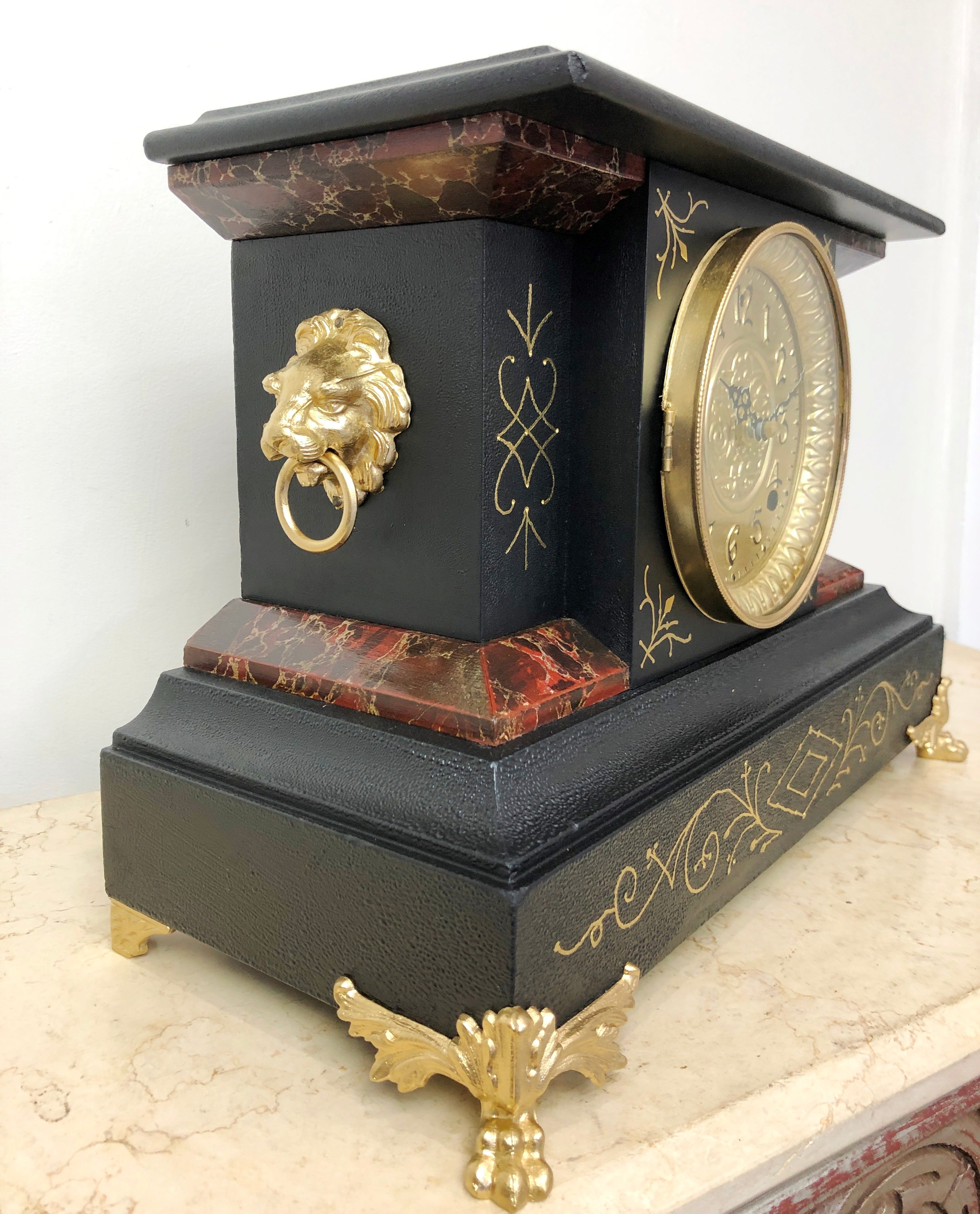 Antique Ingraham Battery Mantel Clock | eXibit collection