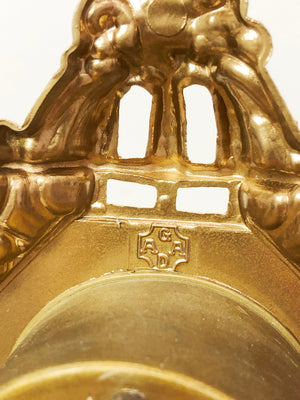 Vintage Original Brass GERMAN Wind-up GADA Mantel Clock | eXibit collection