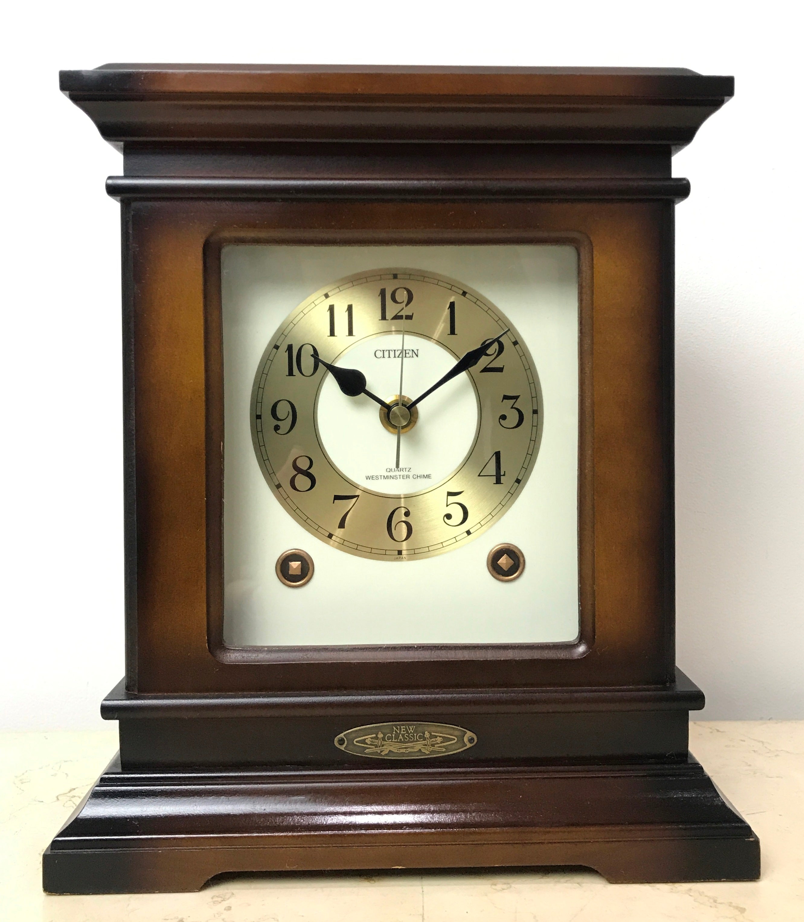 Vintage Westminster Chime Citizen Battery Mantel Clock | eXibit collection