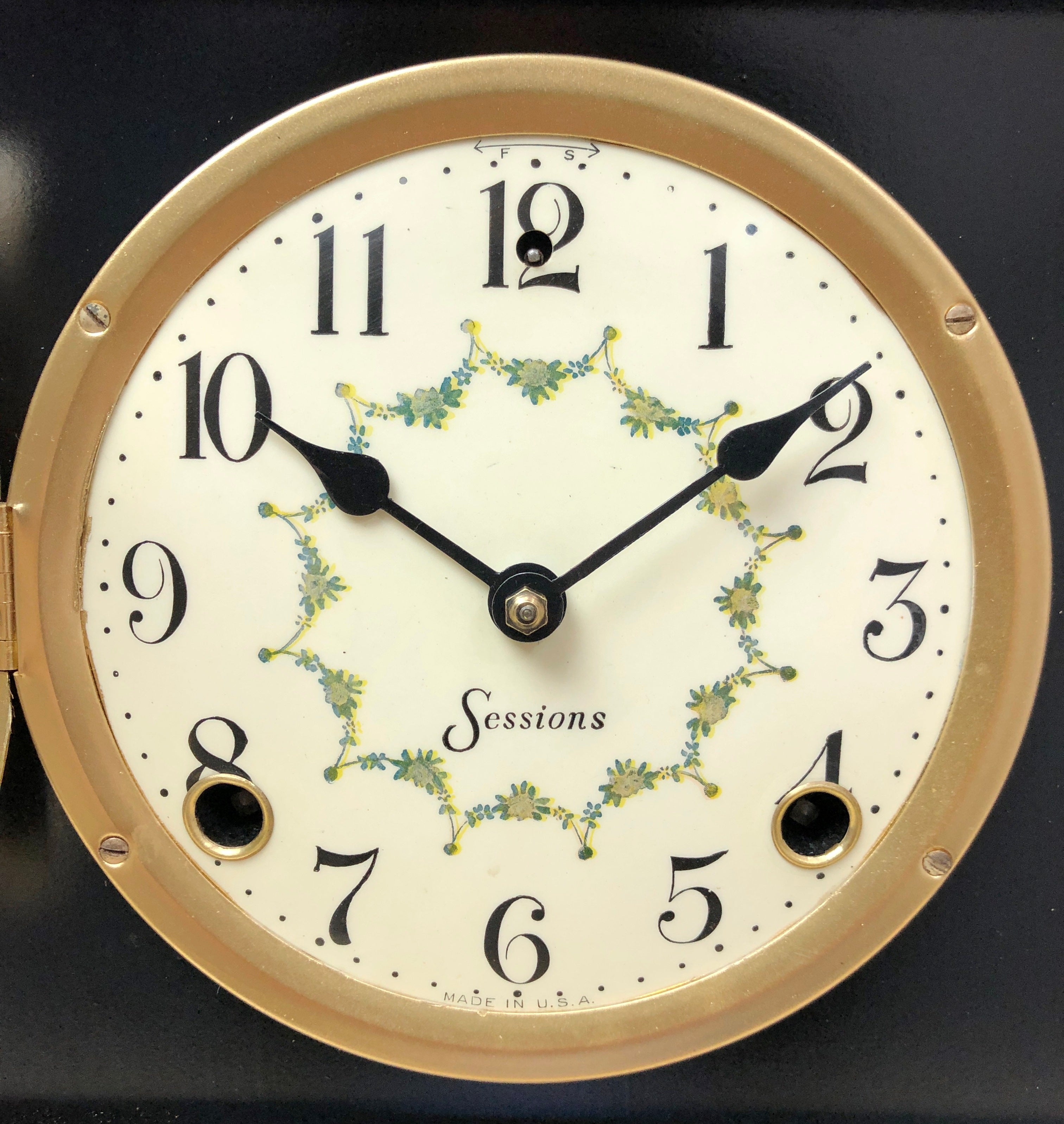 Antique Sessions Hammer on Coil Chime Mantel Clock | Adelaide Clocks