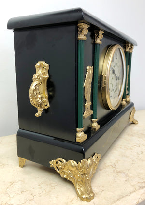 Antique Sessions Hammer on Coil Chime Mantel Clock | eXibit collection