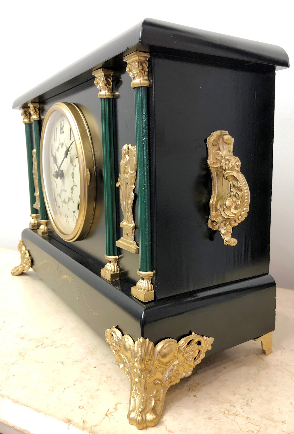 Antique Sessions Hammer on Coil Chime Mantel Clock | Adelaide Clocks