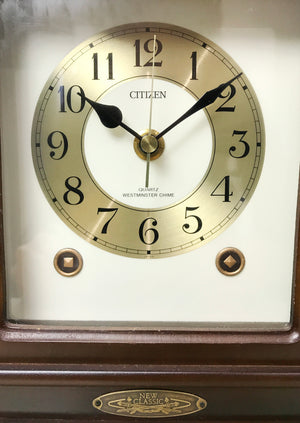 Vintage Westminster Chime Citizen Battery Mantel Clock | eXibit collection