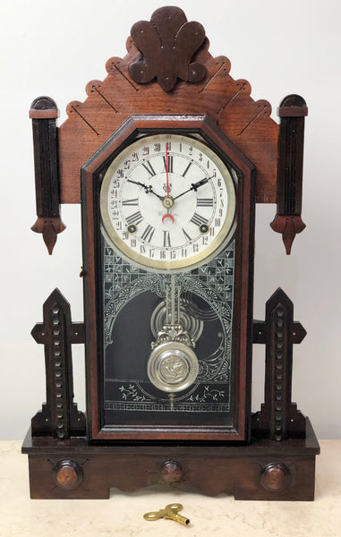 Antique Waterbury 31 Day Calendar Mantel Clock | eXibit collection