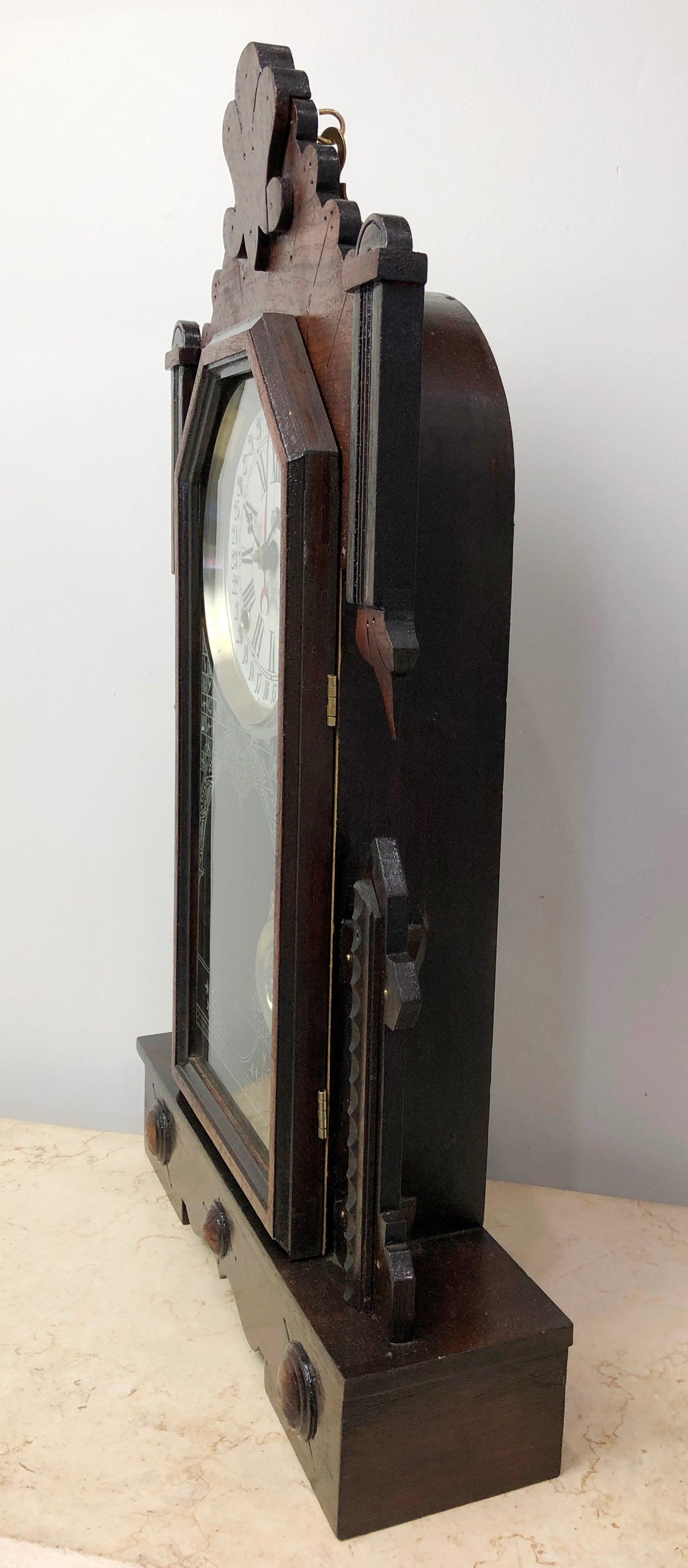 Antique Waterbury 31 Day Calendar Mantel Clock | eXibit collection