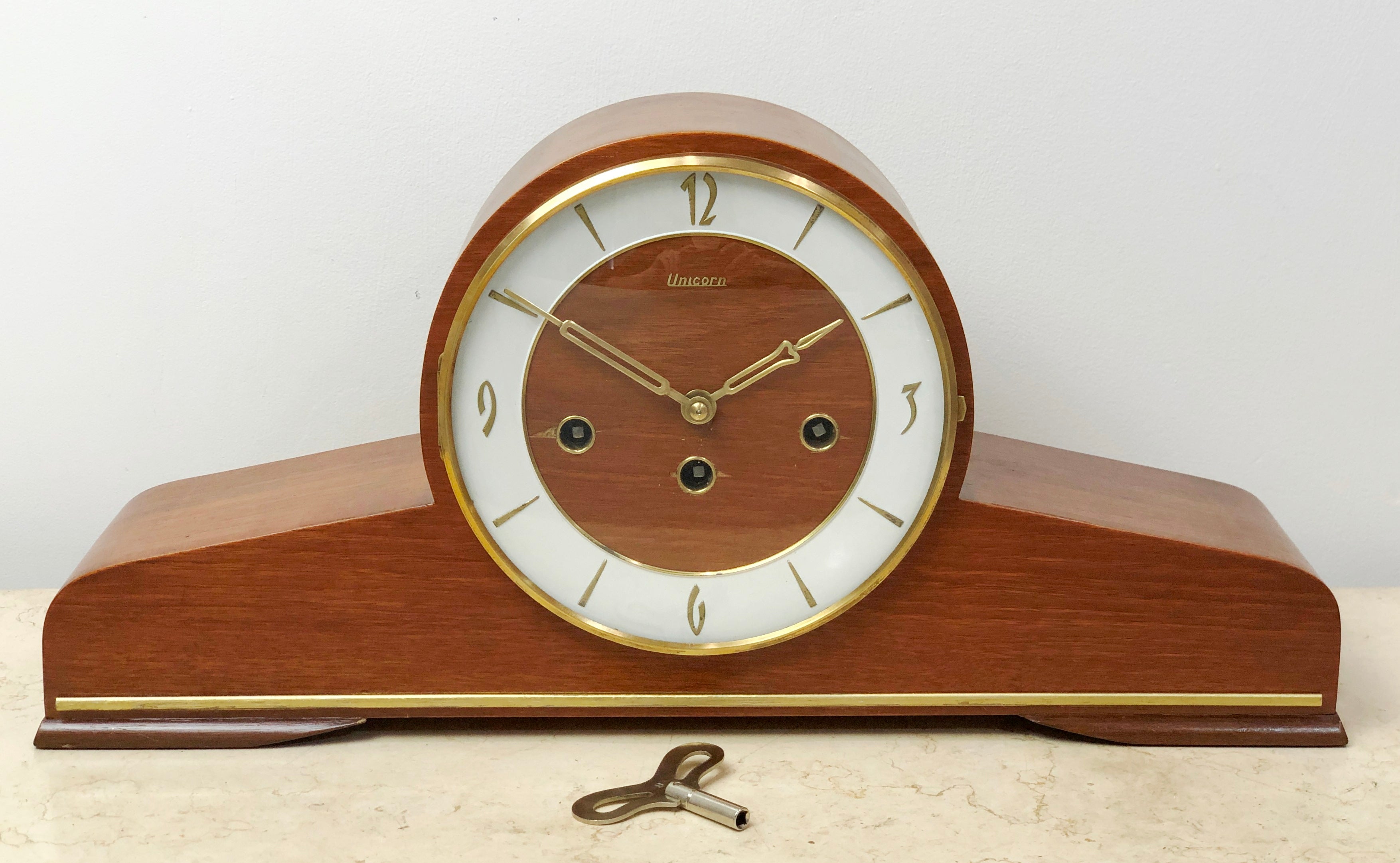 Vintage Unicorn Westminster Hammer Chime Mantel Clock | eXibit collection