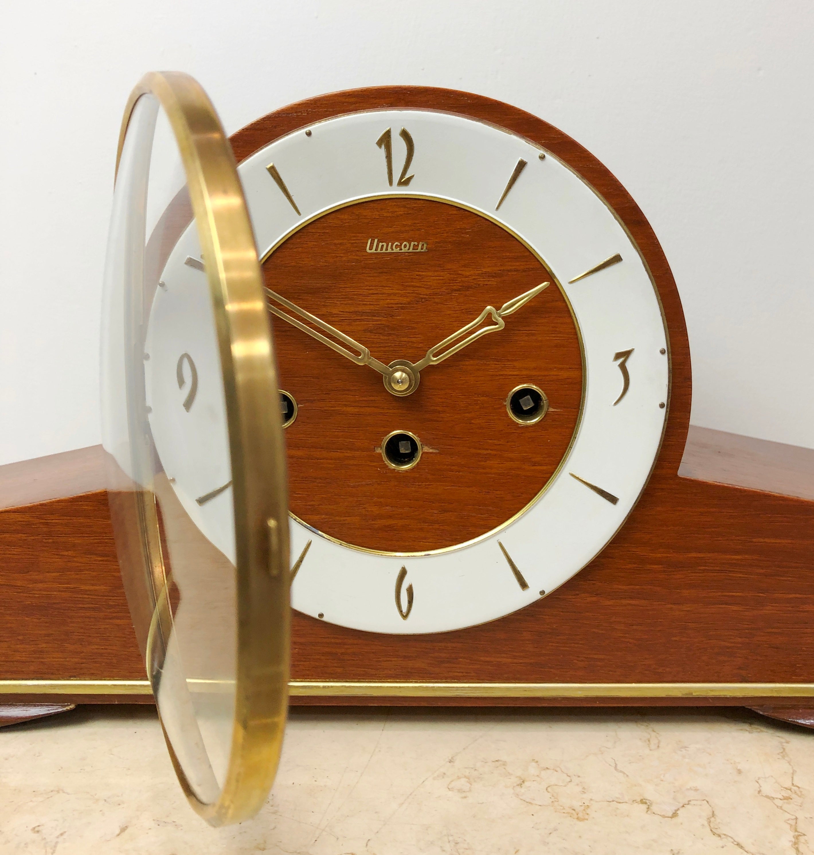 Vintage Unicorn Westminster Hammer Chime Mantel Clock | eXibit collection