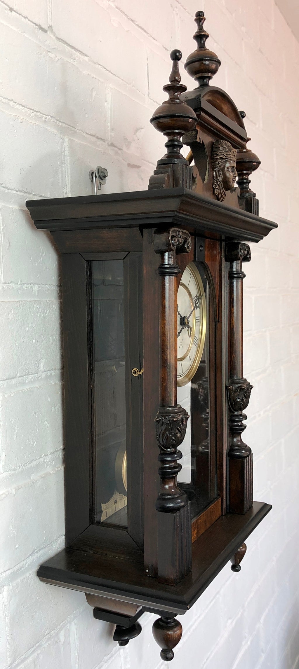 Antique HAC German Hammer on Coil Chime Wall Clock | eXibit collection