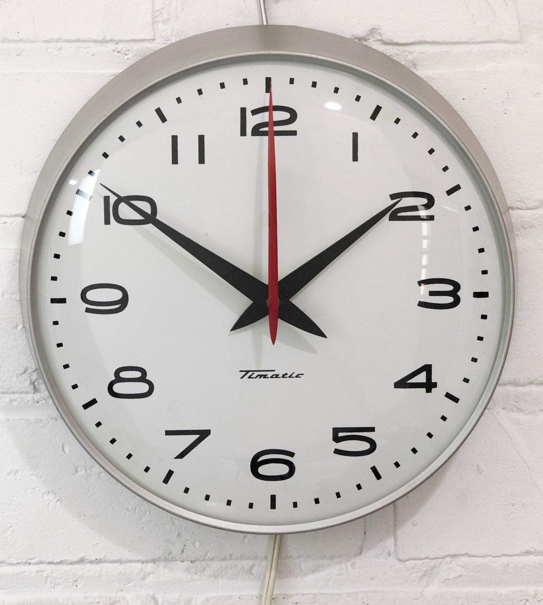 Timatic Clock Vintage Electric Timatic Metal Wall Clock | Adelaide Clocks