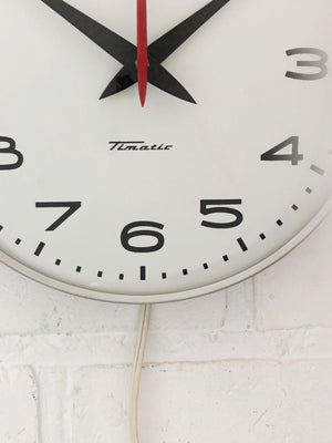 Vintage Electric Timatic Metal Wall Clock | eXibit collection