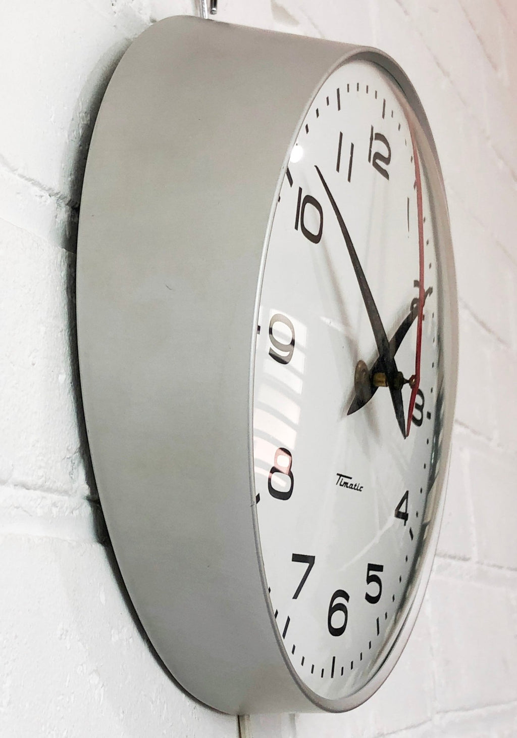 Timatic Clock Vintage Electric Timatic Metal Wall Clock | Adelaide Clocks
