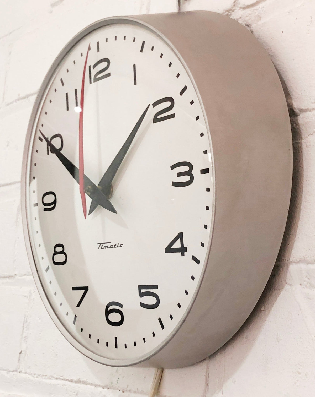Timatic Clock Vintage Electric Timatic Metal Wall Clock | Adelaide Clocks