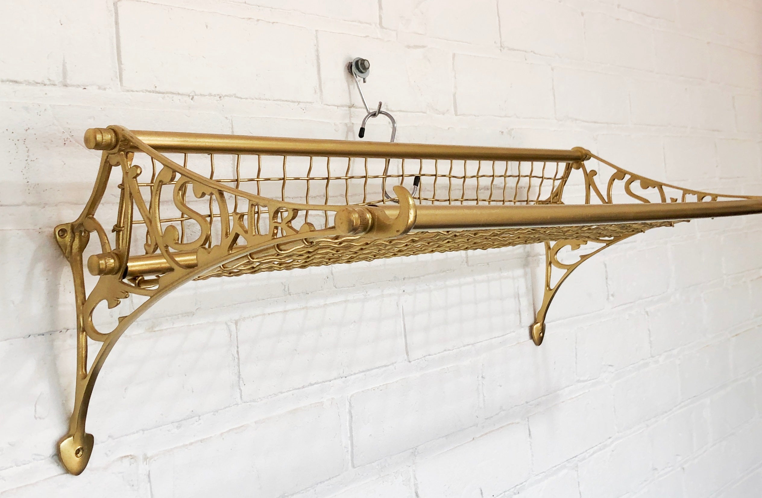 Vintage NSWR Railway Brass Luggage Rack | eXibit collection