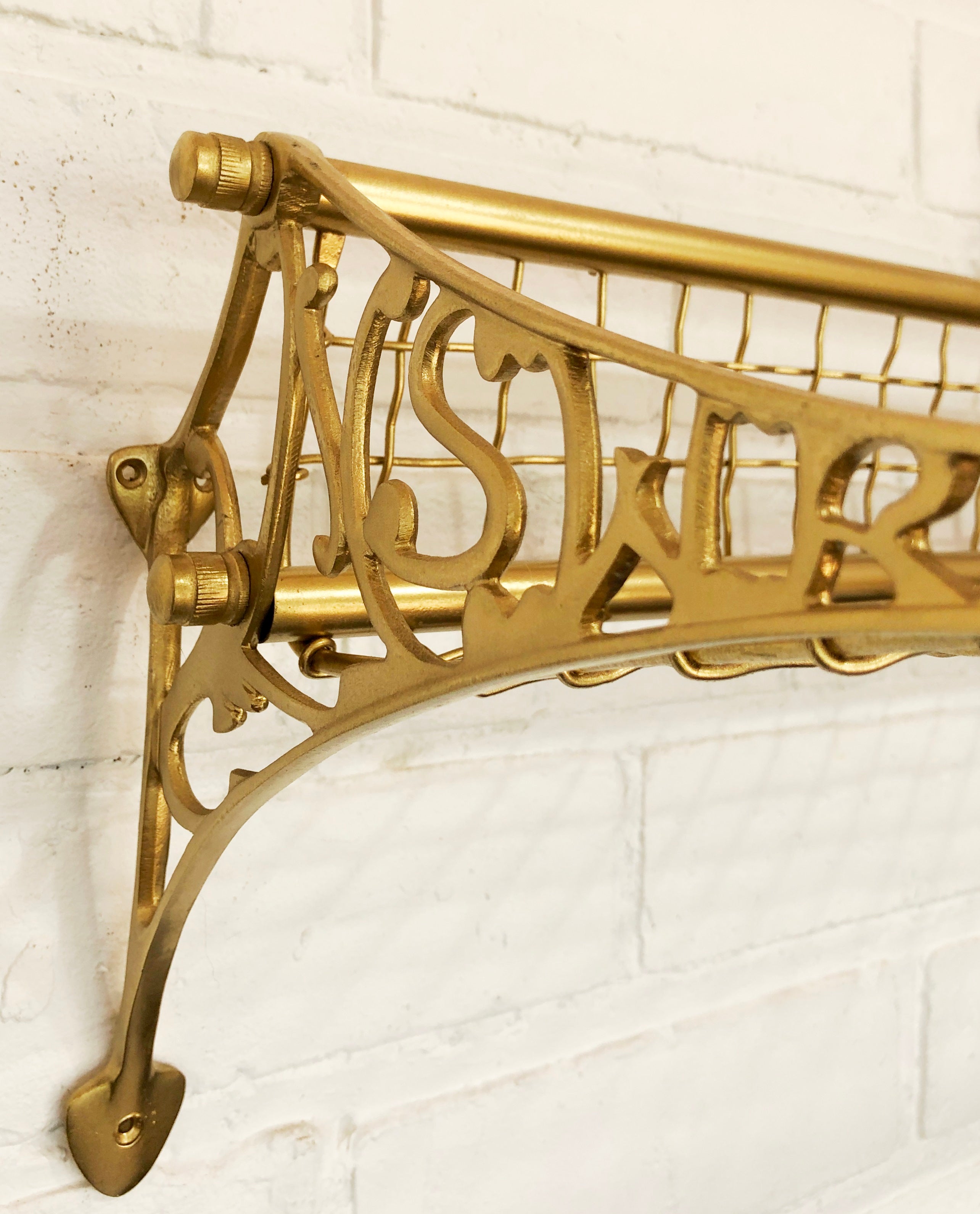 Vintage NSWR Railway Brass Luggage Rack | eXibit collection