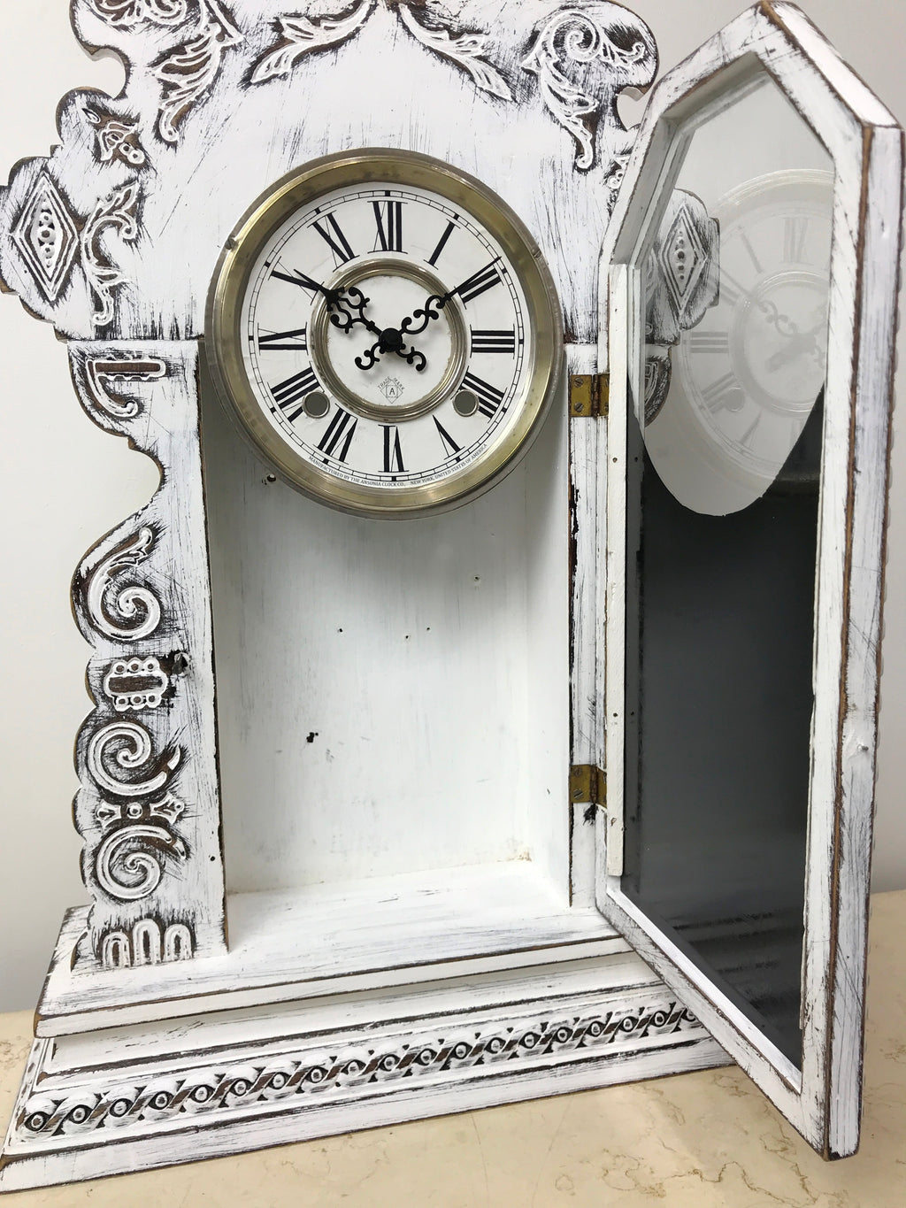 Antique Ansonia Kitchen Quartz Battery Mantel Clock | Adelaide Clocks