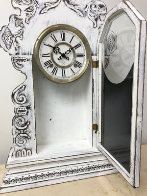 Antique Ansonia Kitchen Quartz Battery Mantel Clock | eXibit collection