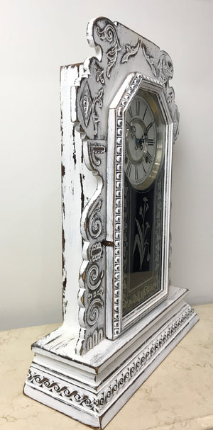 Antique Ansonia Kitchen Quartz Battery Mantel Clock | eXibit collection