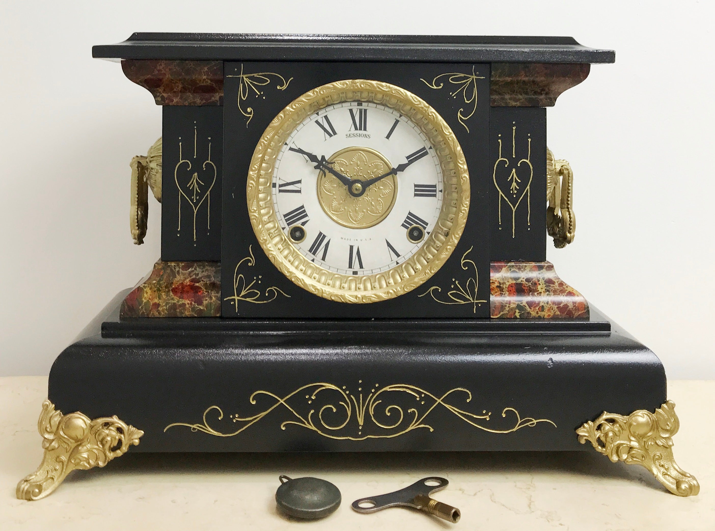 Antique Sessions Chime Mantel Clock | eXibit collection