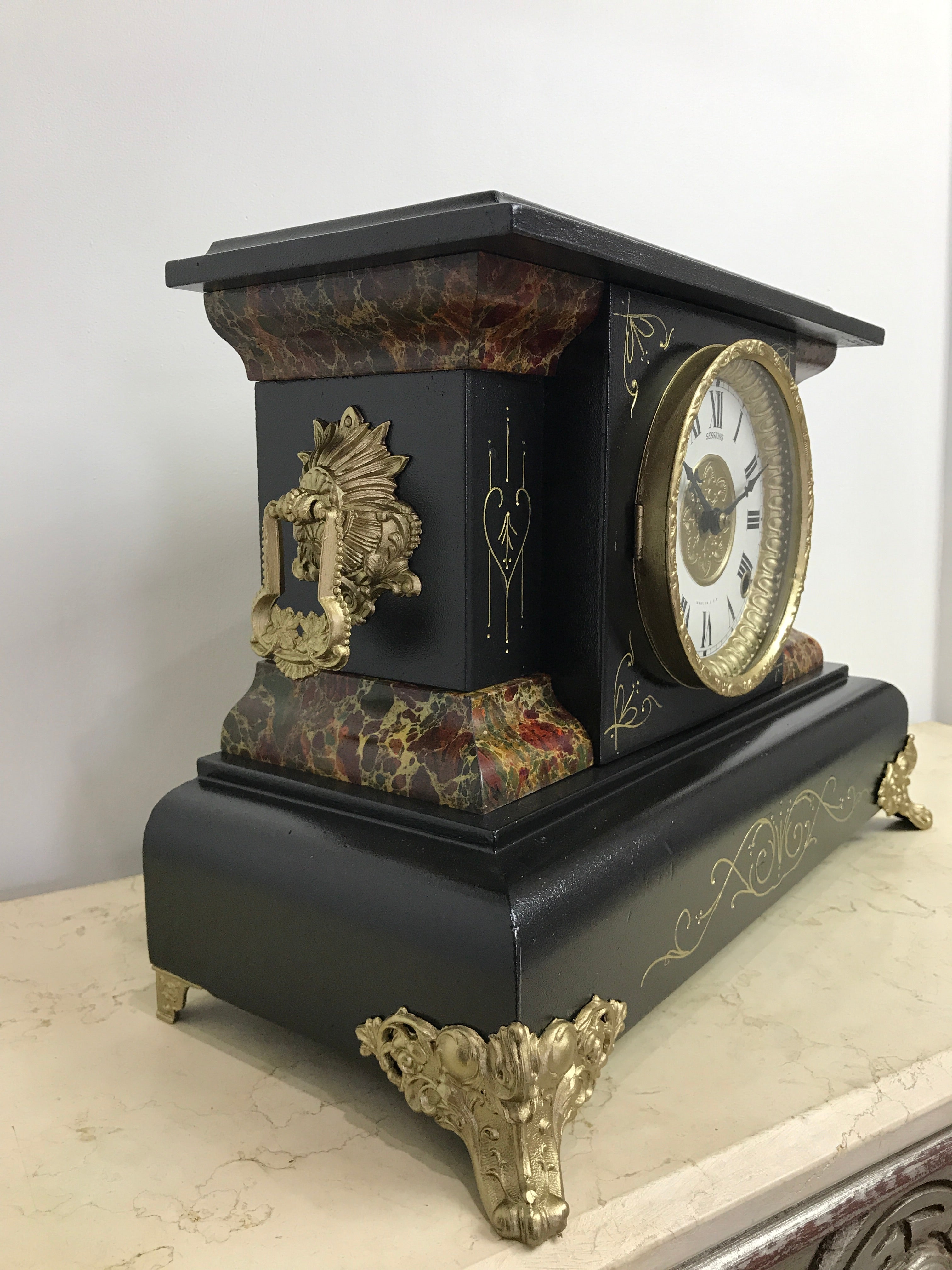 Antique Sessions Chime Mantel Clock | eXibit collection