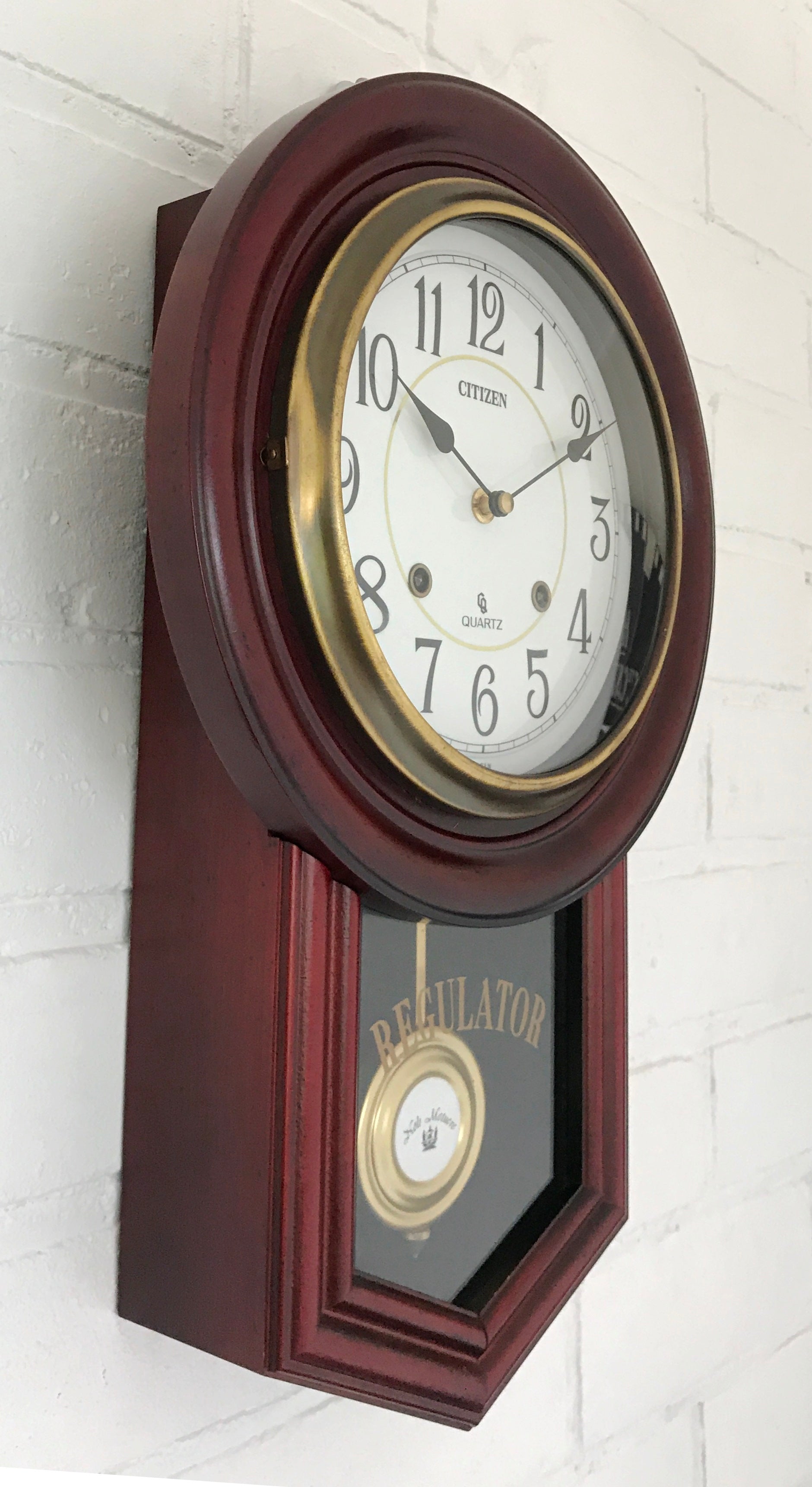 Vintage Regulator BIM BAM Chime Battery Wall Clock | eXibit collection