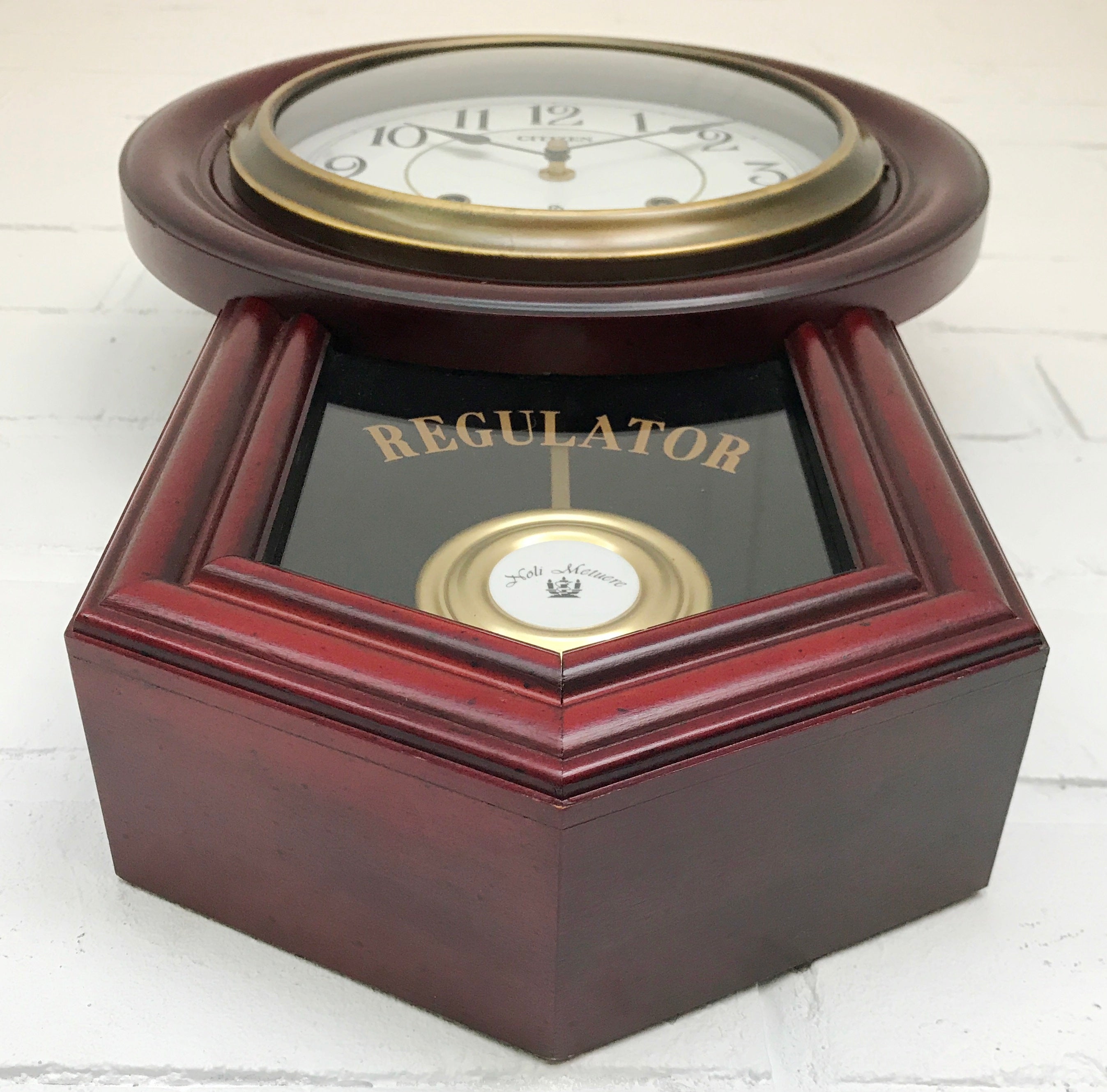 Vintage Regulator BIM BAM Chime Battery Wall Clock | eXibit collection