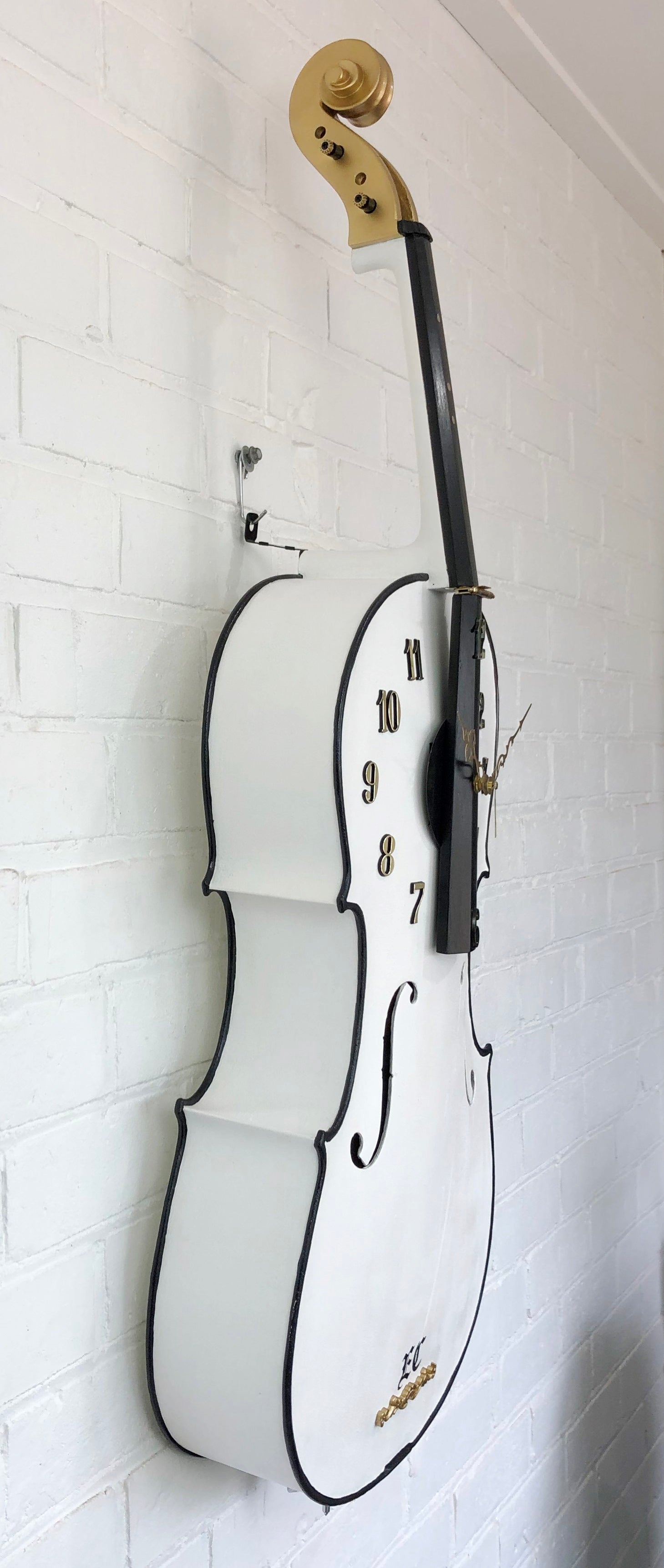 Original 4x String Wooden CELLO Wall Clock | eXibit collection