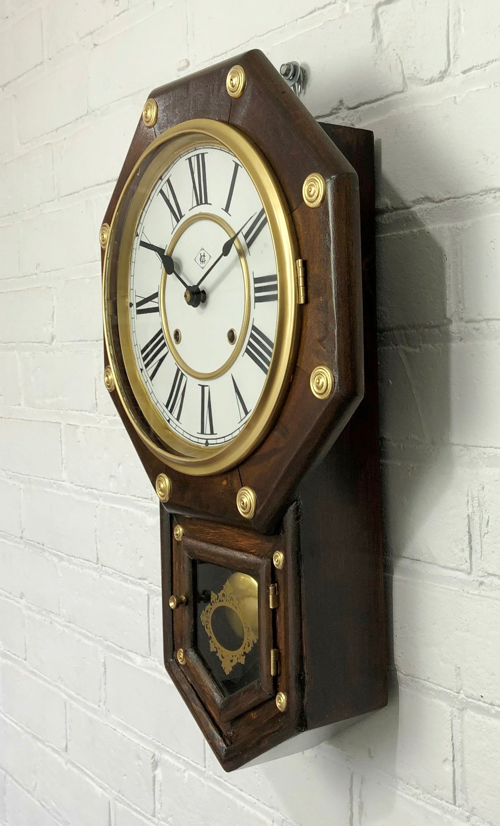 Antique Original MEIJI Pendulum Chime Wall Clock | eXibit collection